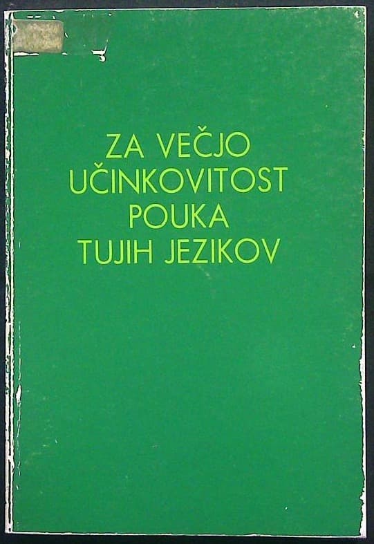 Za večjo učinkovitost pouka tujih jezikov