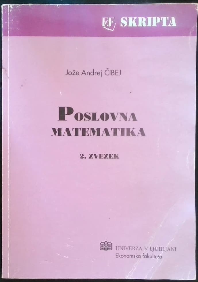 Poslovna matematika 2. zvezek