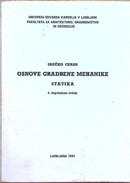 Osnove gradbene mehanike - Statika