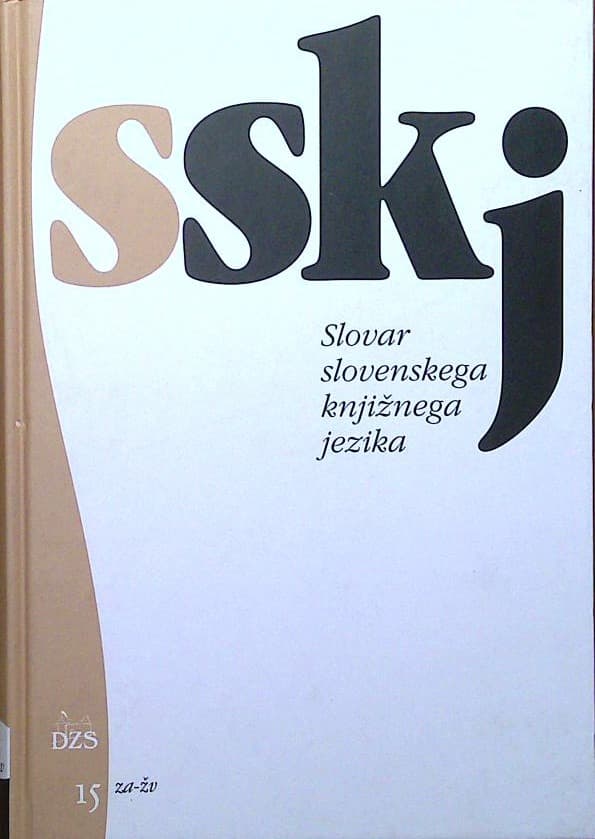 Slovar slovenskega knjižnega jezika 15 za-žv