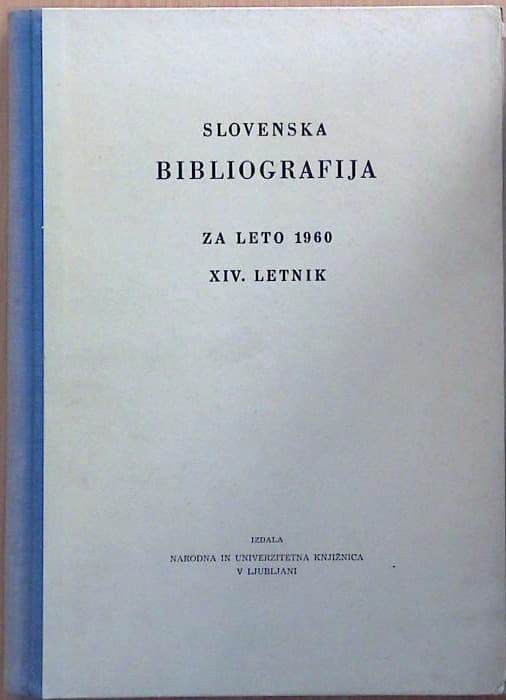 Slovenska bibliografija za leto 1960