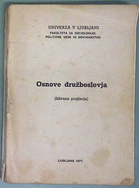 Osnove družboslovja: Izbrana poglavja