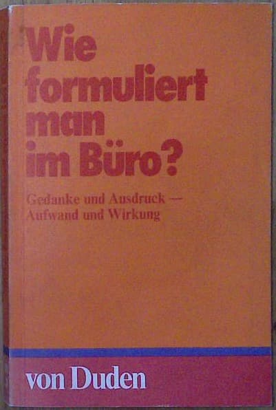 Wie formuliert man in Buro