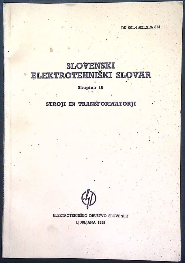 Slovenski elektrotehniški slovar (Stroji in transformatorji)