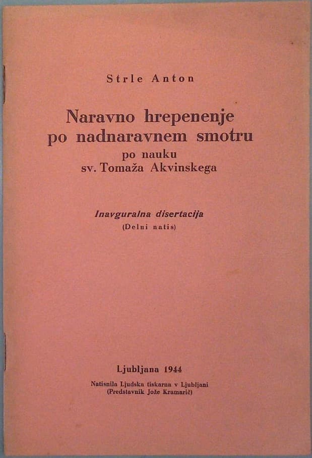 Naravno hrepenenje po nadnaravnem smotru po nauku Tomaža Akvinskega