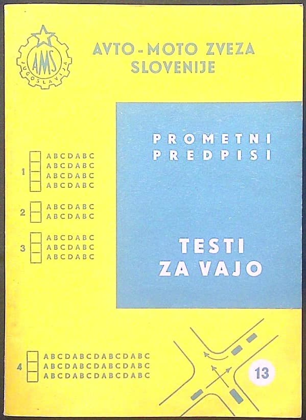 Prometni predpisi (testi za vajo - 13)