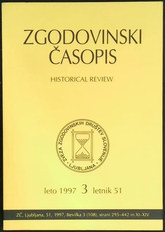 Zgodovinski časopis 3 (108), leto 1997, letnik 51